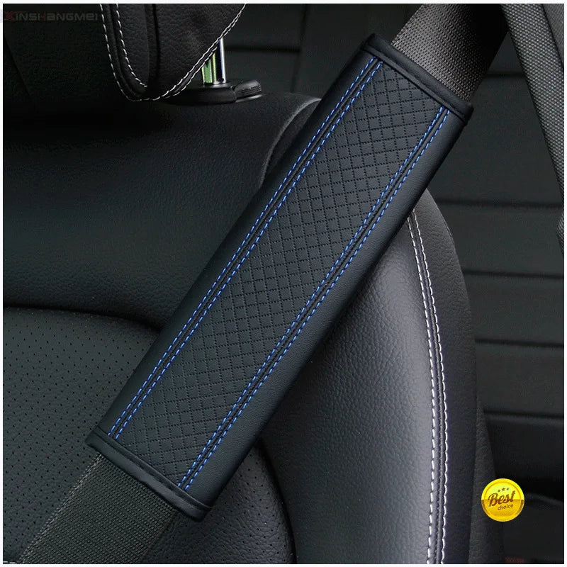 Car Seat Belt Shoulder Pad PU Leather Comfort Cover