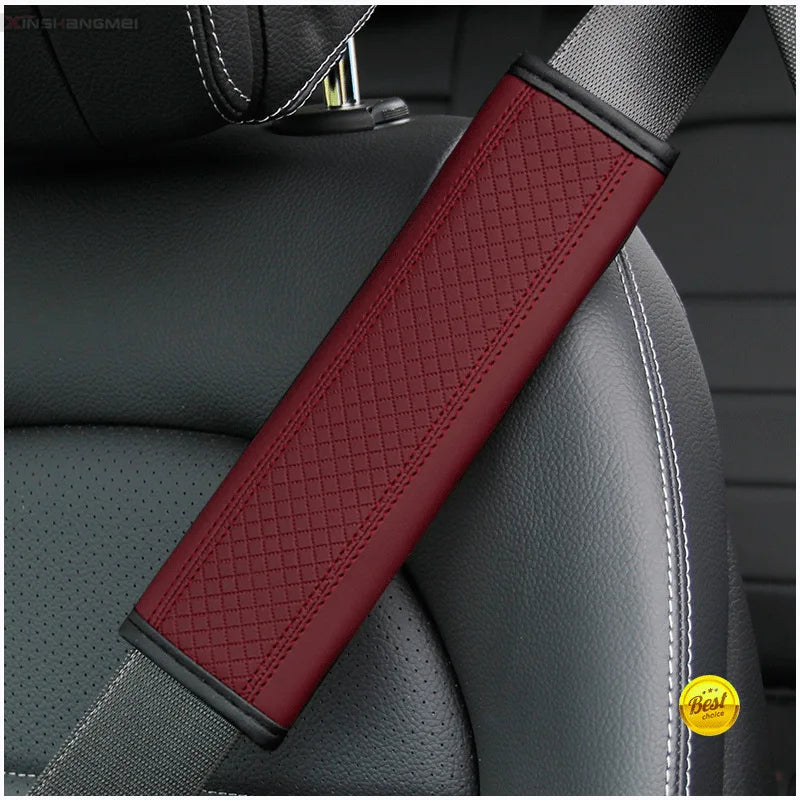 Car Seat Belt Shoulder Pad PU Leather Comfort Cover