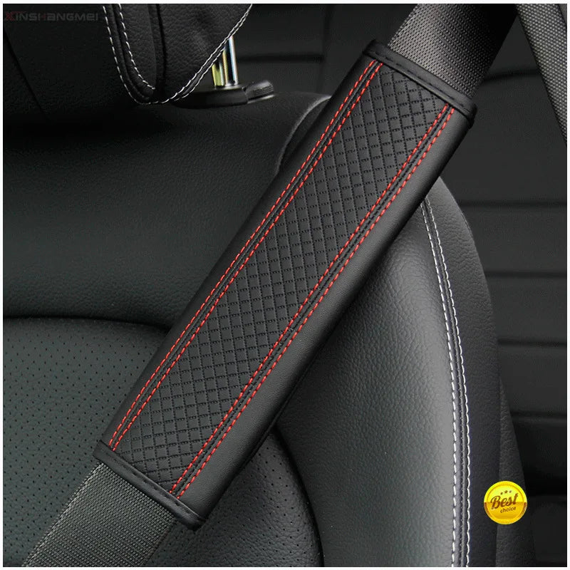 Car Seat Belt Shoulder Pad PU Leather Comfort Cover