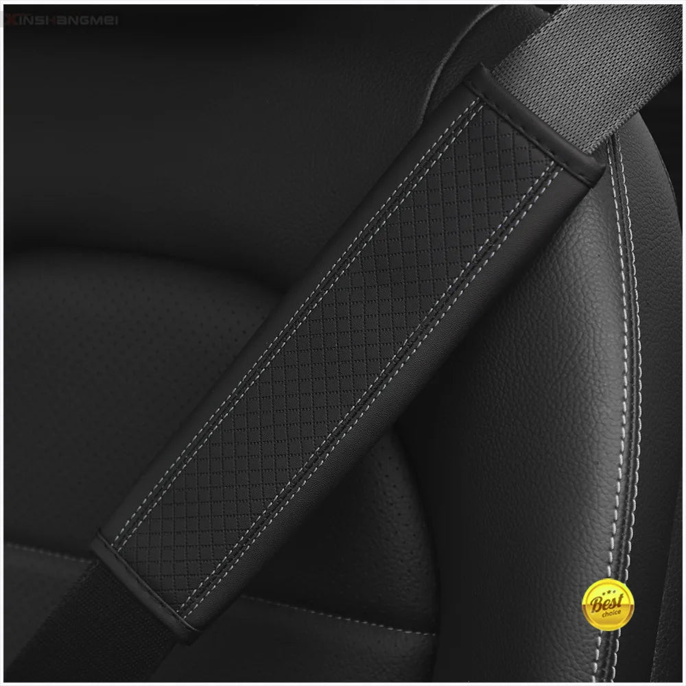 Car Seat Belt Shoulder Pad PU Leather Comfort Cover