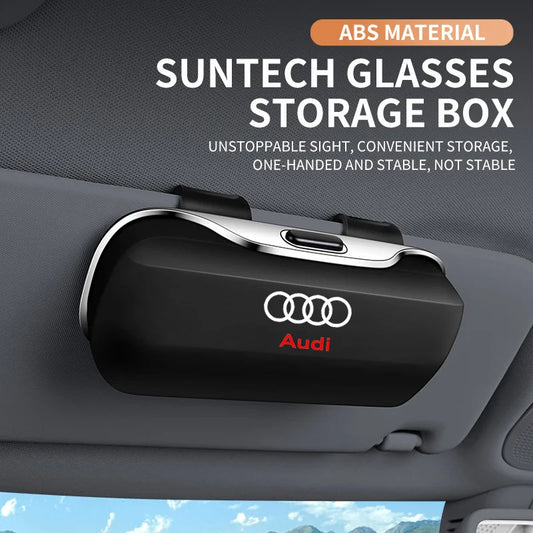 Audi Visor Clip Sunglasses Case; Luxury Car Interior Accessory
