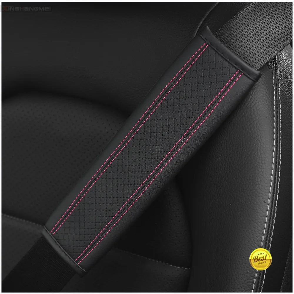Car Seat Belt Shoulder Pad PU Leather Comfort Cover