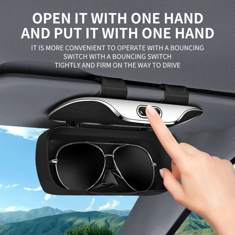 Audi Visor Clip Sunglasses Case; Luxury Car Interior Accessory