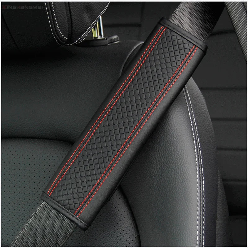 Car Seat Belt Shoulder Pad PU Leather Comfort Cover