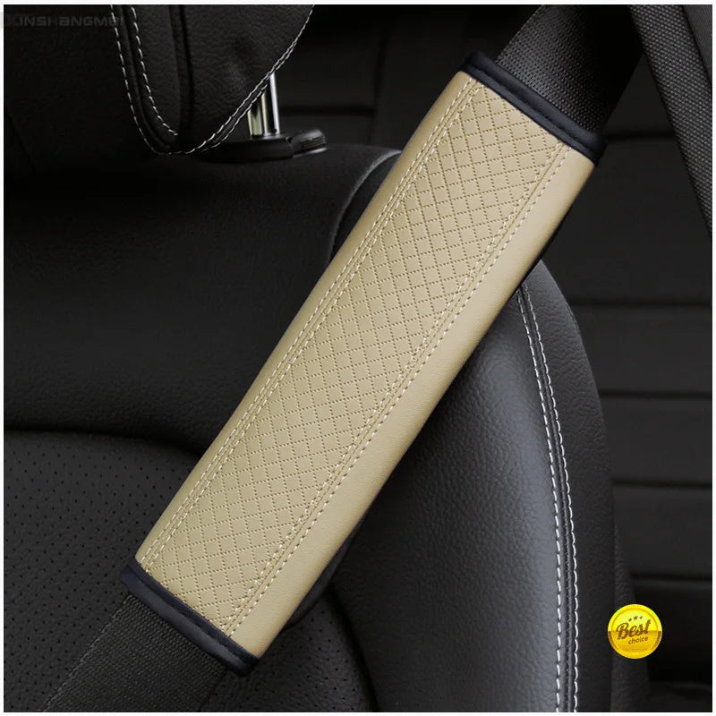 Car Seat Belt Shoulder Pad PU Leather Comfort Cover