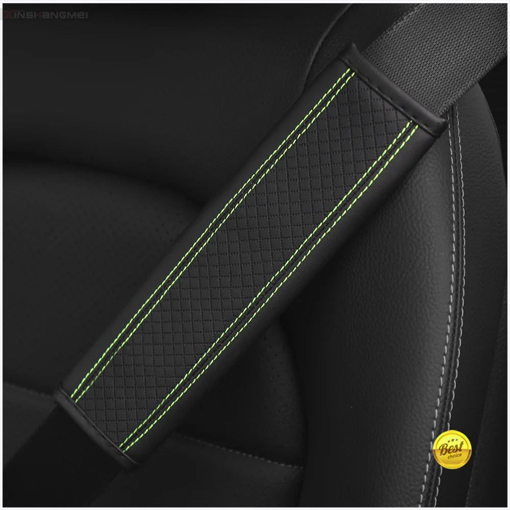 Car Seat Belt Shoulder Pad PU Leather Comfort Cover
